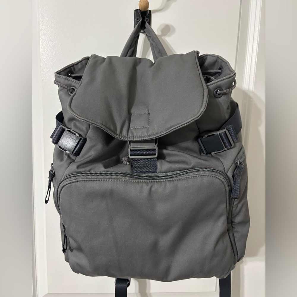 Vera Bradley Charcoal Backpack with interior pattern